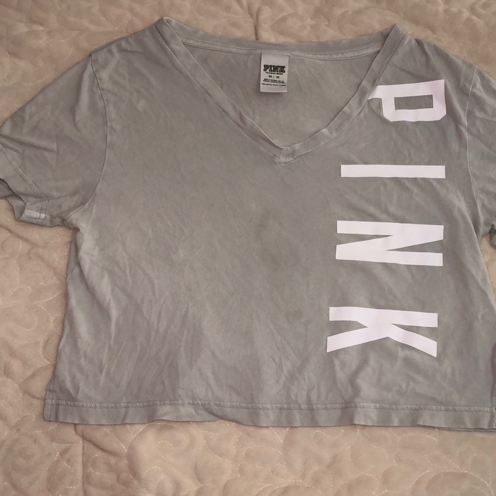 Gray crop top